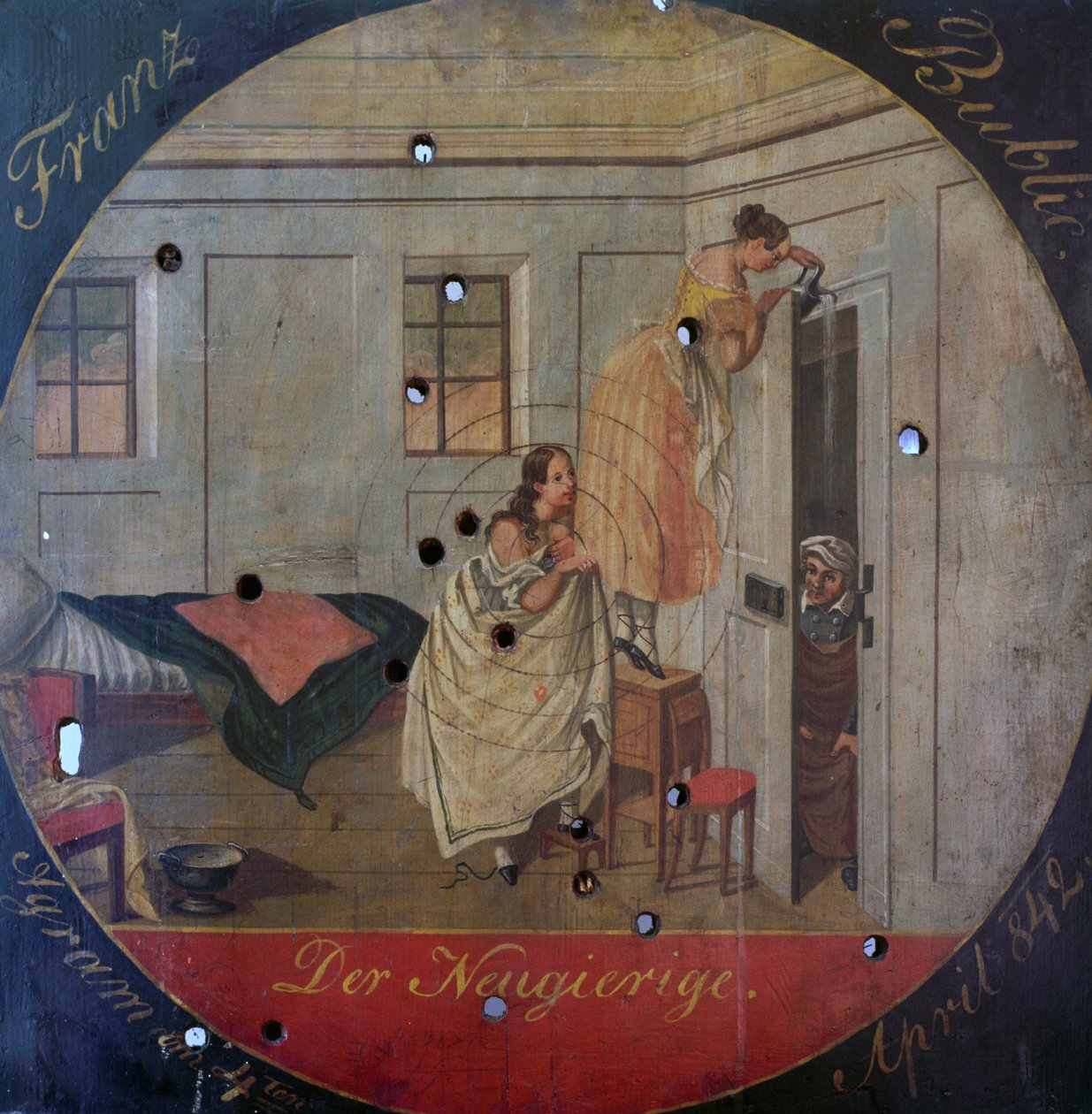 Zvědavý (malovaný terč) od Unknown artist