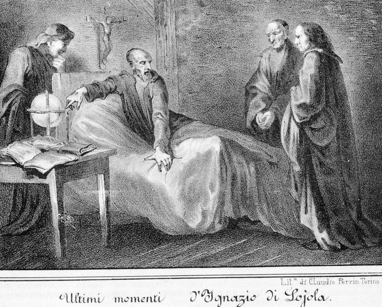 Smrt svatého Ignáce z Loyoly (1491 - 1556), zakladatele Tovaryšstva Ježíšova. od Unknown artist