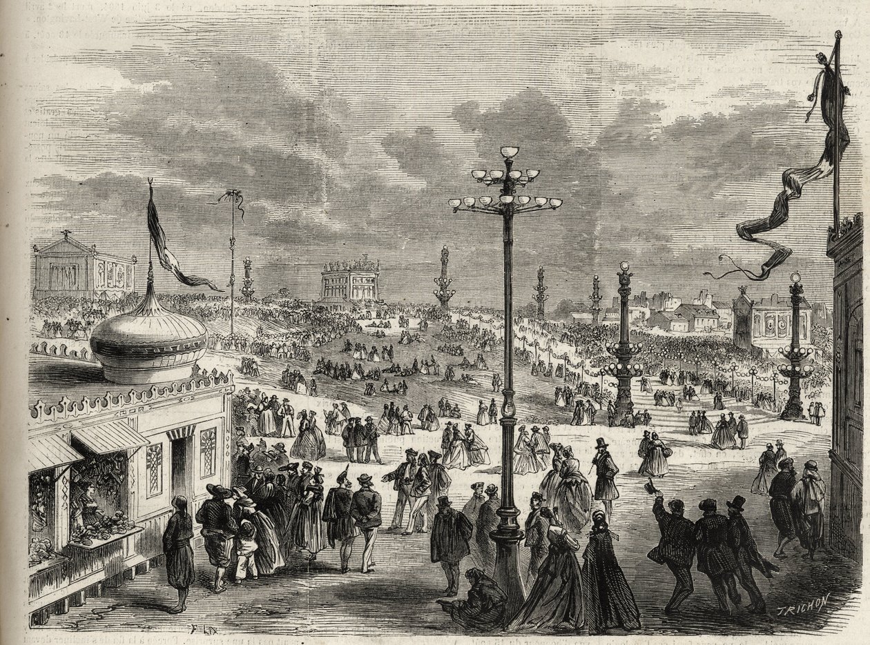 Svátek 15. srpna 1867 na Trocaderu v Paříži - slavný vesmír roku 1867 od Unknown artist