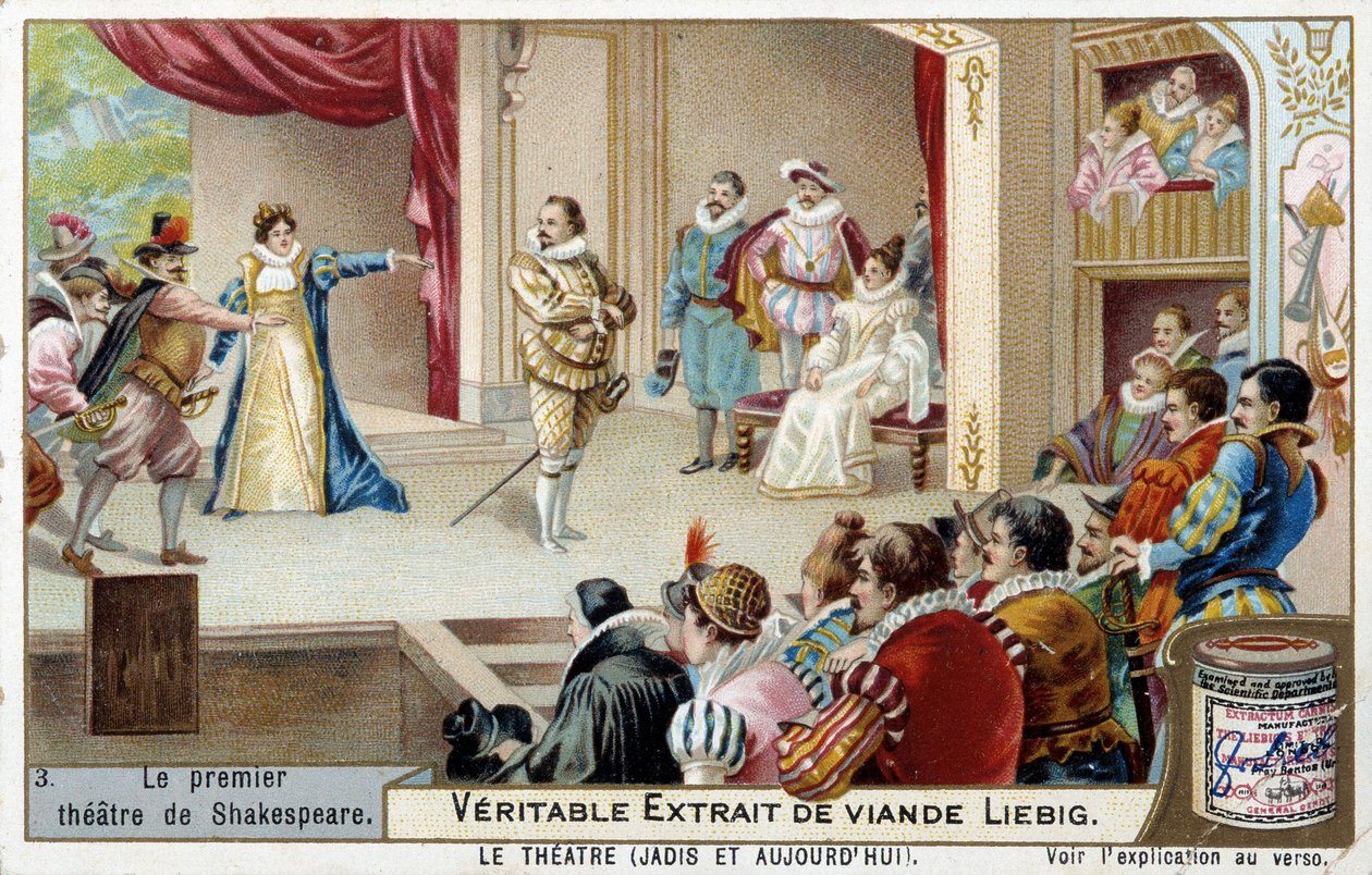 První Shakespearovo divadlo v 16. století - chromo., konec 19. století od Unknown artist
