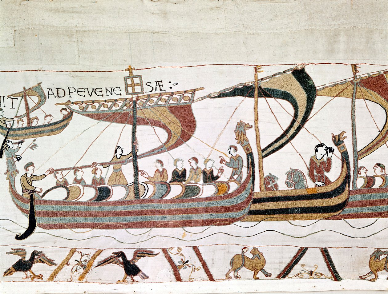 Flotila Viléma I. Dobyvatele (1027 - 1087) na cestě do Anglie - tapisérie z Bayeux, známá jako výšivka královny Mathildy od Unknown artist