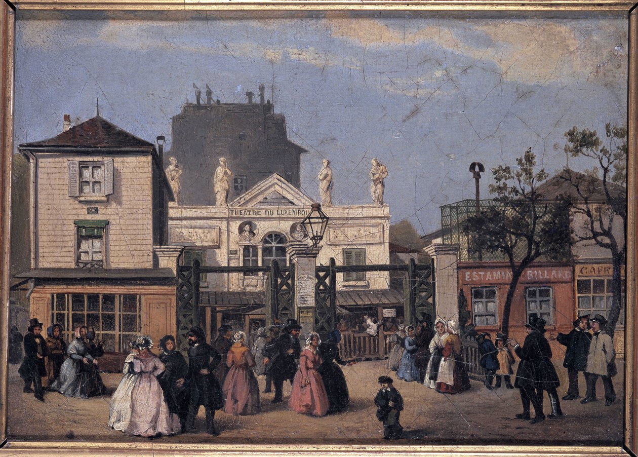 Bývalé divadlo Bobino (nebo Lucembursko), v.1840 - anonymní obraz, Musee Carnavalet od Unknown artist