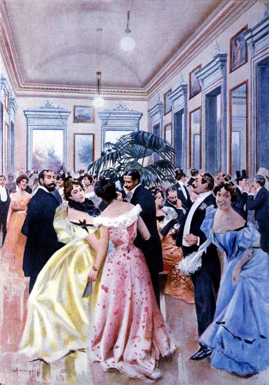 Foyer divadla La Scala (Teatro alla Scala) v Miláně. 1890. od Unknown artist