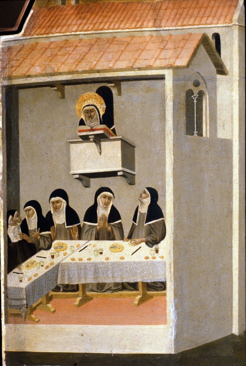 Dobré sestry jedí ryby. 13. století. od Unknown artist