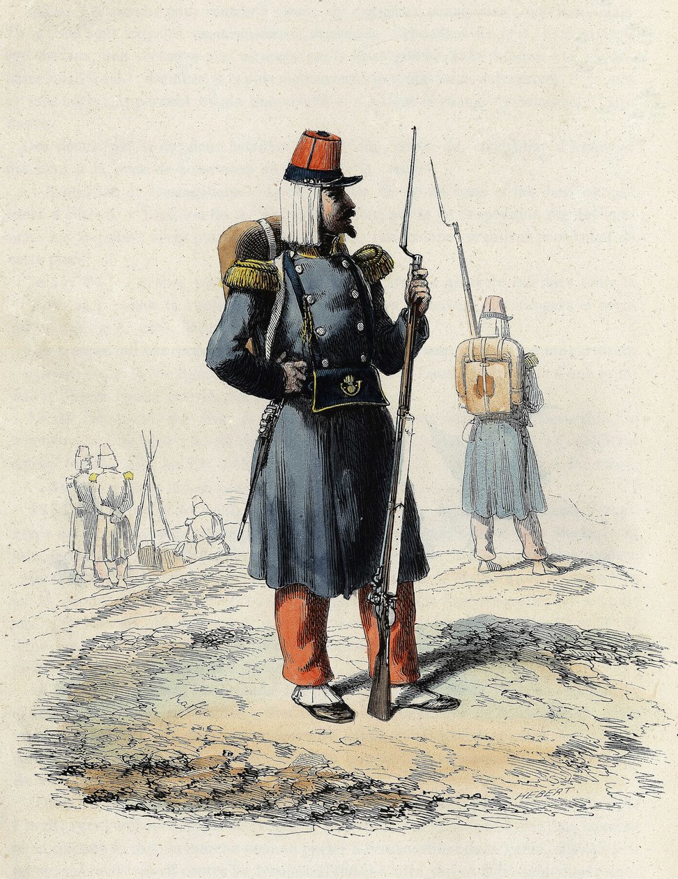 Lehká pěchota francouzské armády během výpravy do Alžíru v roce 1830, In „“L