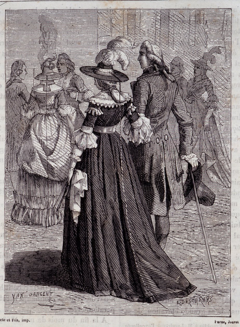 Bleskový klobouk pařížských dam v roce 1778 - v „Zázracích vědy““ od Louise Figuiera od Unknown artist