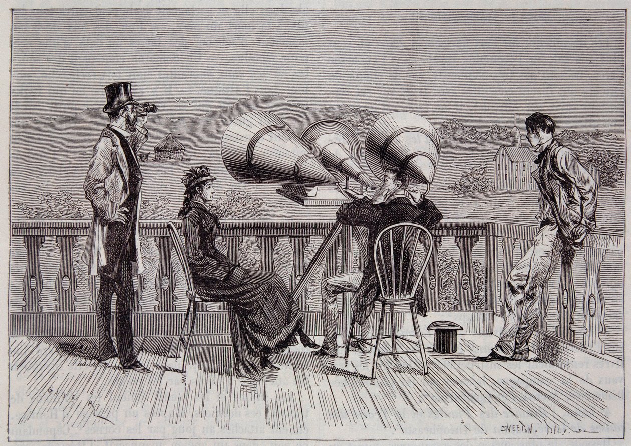 Megafon od Thomase Edisona - v „“La Nature““ 1878 od Unknown artist