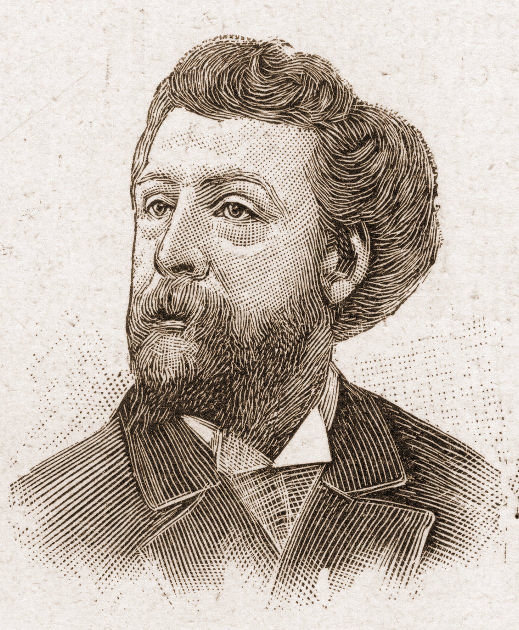 Členové Akademie Francaise v roce 1895: portrét Edouarda Paillerona (1834-1899), francouzského básníka a dramatika. od Unknown artist