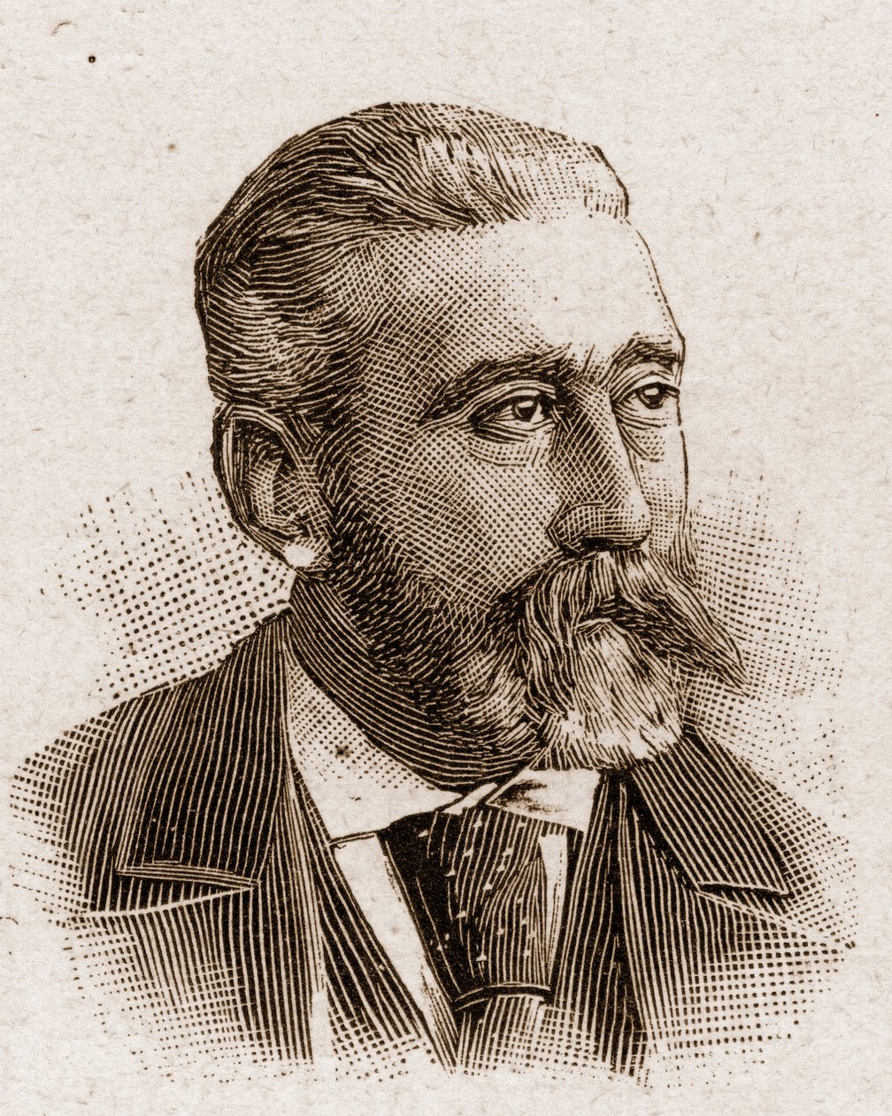 Členové Akademie Francaise v roce 1895: portrét Jose Maria (Jose-Maria) de Heredia (1842-1905), francouzský básník. od Unknown artist