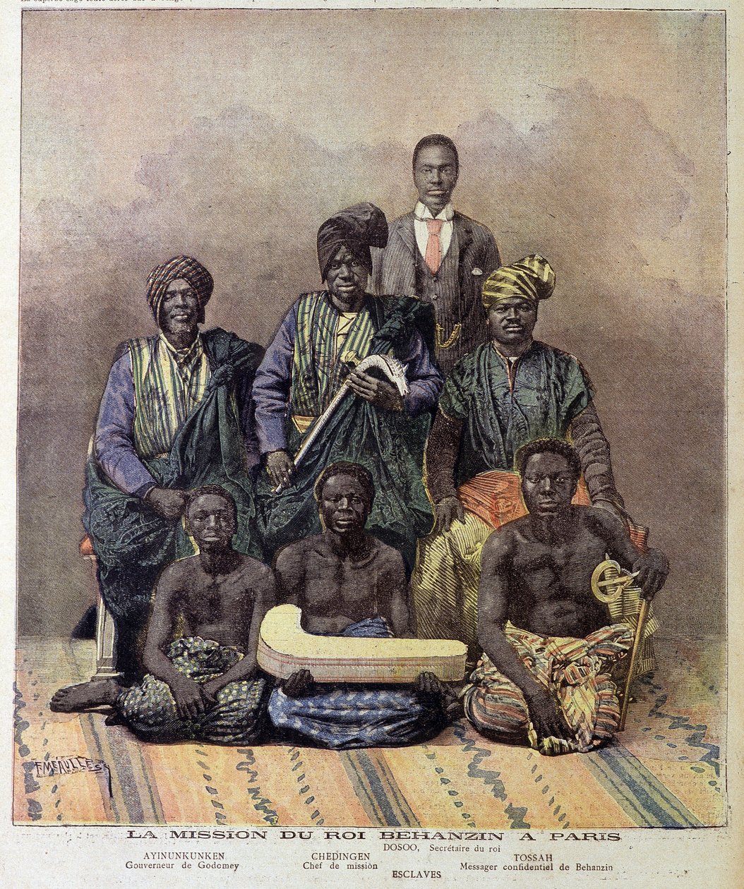 Mise krále Behanzina z Dahomey (dnešní Benin) v Paříži - v „“Le Petite Journal““ z 2. prosince od Unknown artist