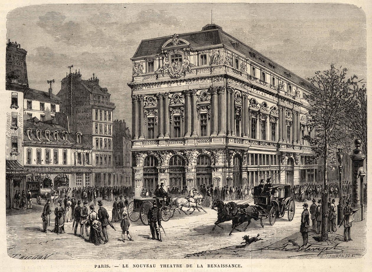 Nové renesanční divadlo v Paříži v roce 1873. od Unknown artist
