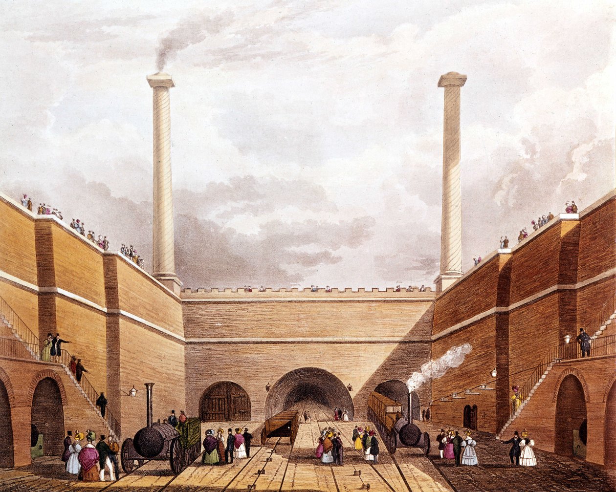 Nová železniční trať mezi Manchesterem a Liverpoolem. Inaugurace. Liverpool a Manchesterská železnice od Unknown artist