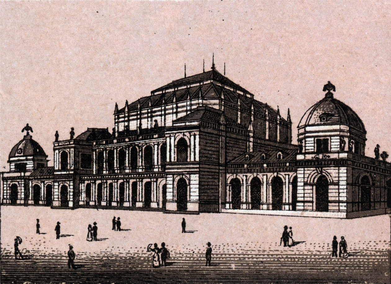 Nová burza ve Frankfurtu, Německo (Frankfurt, Německo) v „Svět ilustruje 168 pohledů“ Nedatováno (konec 19. století) od Unknown artist