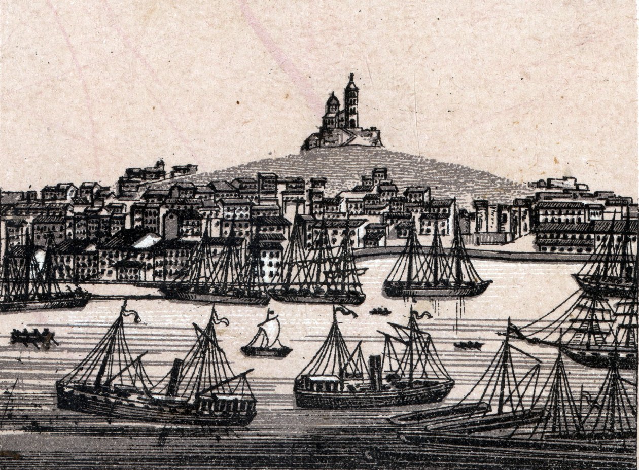 Starý přístav Marseille v „Svět ilustruje 168 pohledů““ Nedatováno (konec 19. století) od Unknown artist