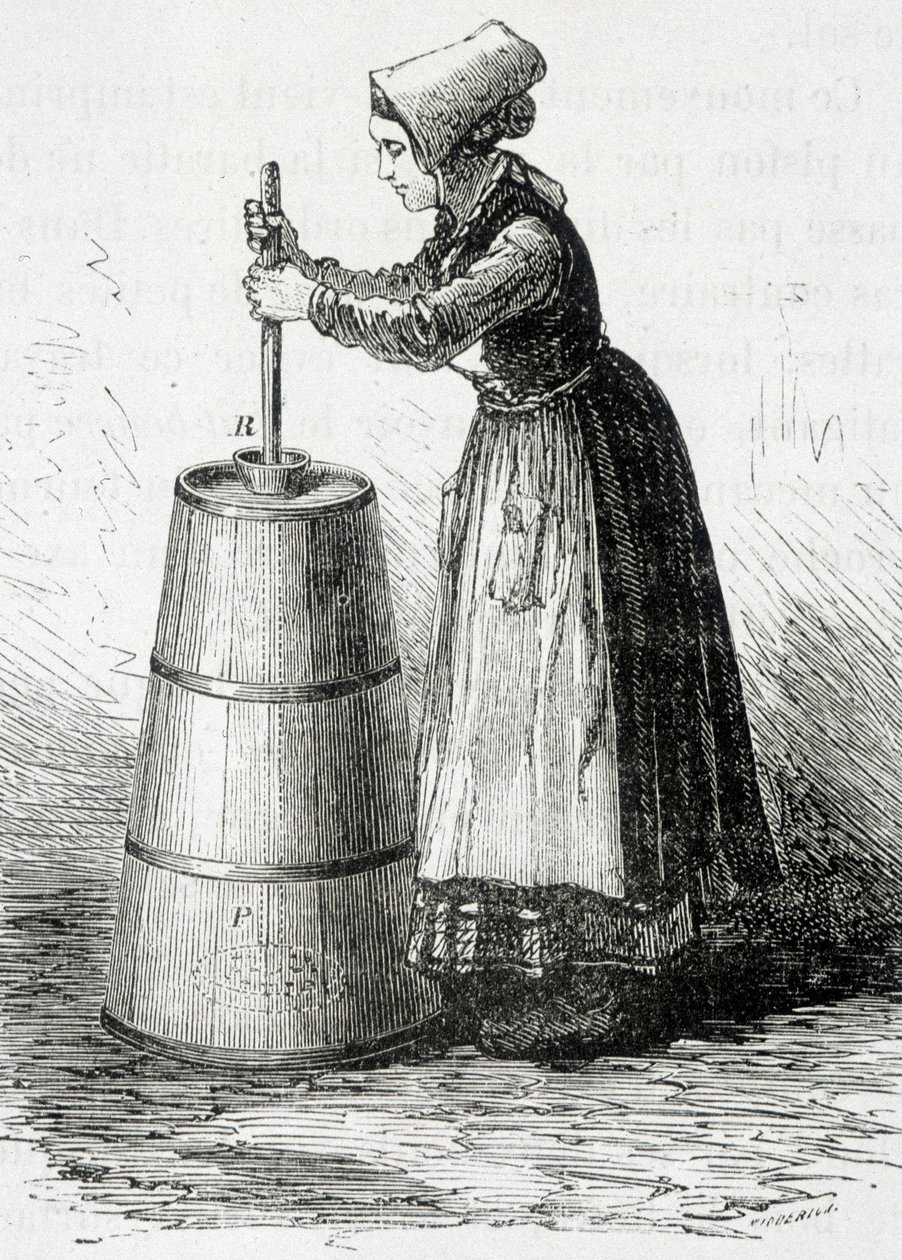 Pístový baratte – v knize „The Wonders of the industry““ od Louise Figuiera od Unknown artist