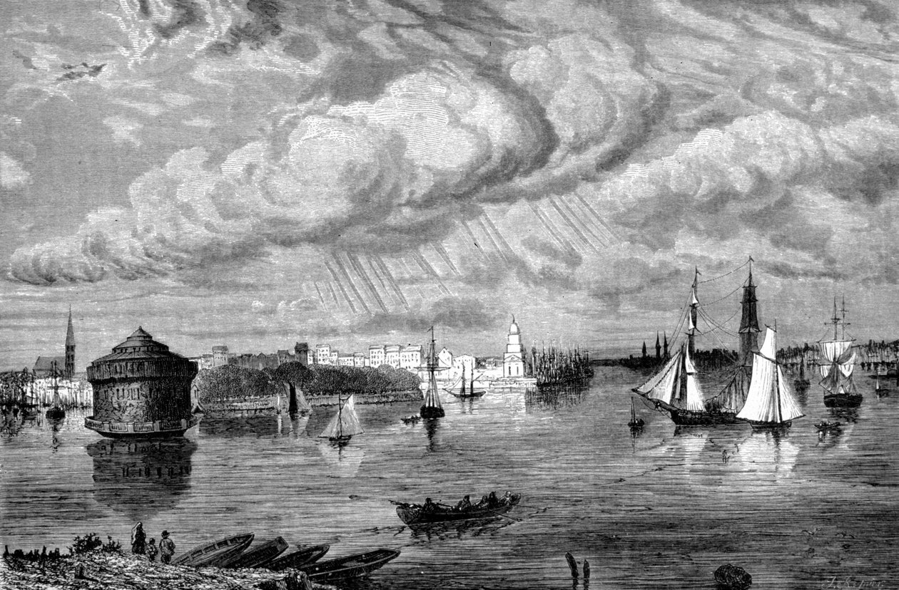 Přístav New York kolem roku 1860. od Unknown artist
