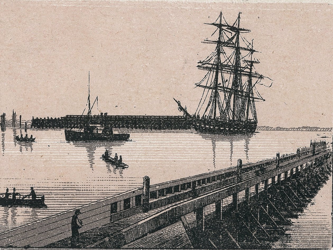 Přístav města Calais v „“ Svět ilustruje 168 pohledů““ Nedatováno (konec 19. století) od Unknown artist