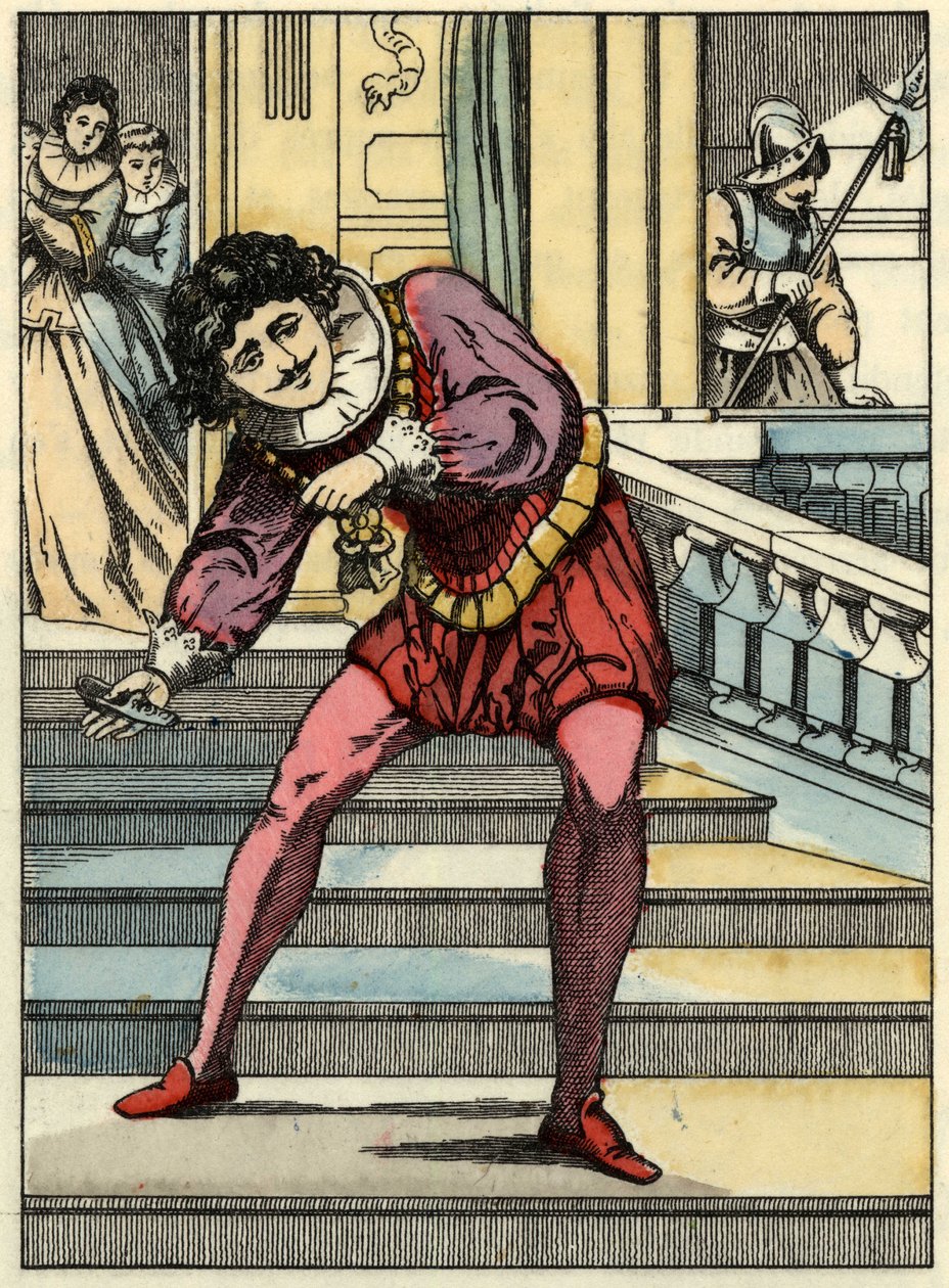 Princ zvedne skleněnou botu od Popelky. Ilustrace příběhu Charlese Perraulta „Popelka aneb La petite slipper de verre“ od Unknown artist