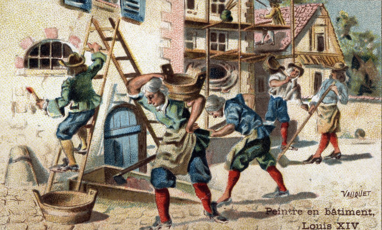 Povolání malíře ve stavebnictví na počátku 18. století. od Unknown artist