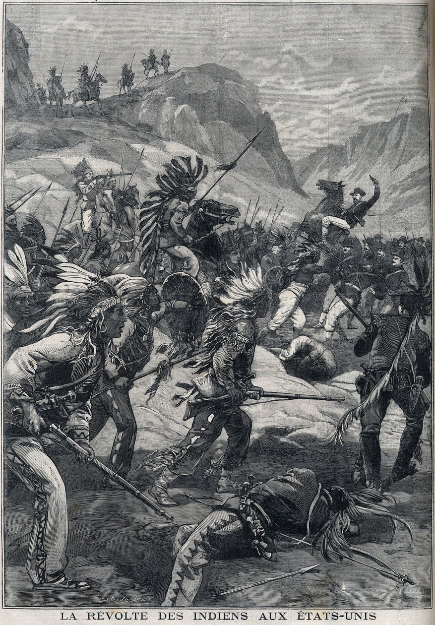 Indická vzpoura s červenou kůží ze severní Minnesoty ve Spojených státech v roce 1898. od Unknown artist