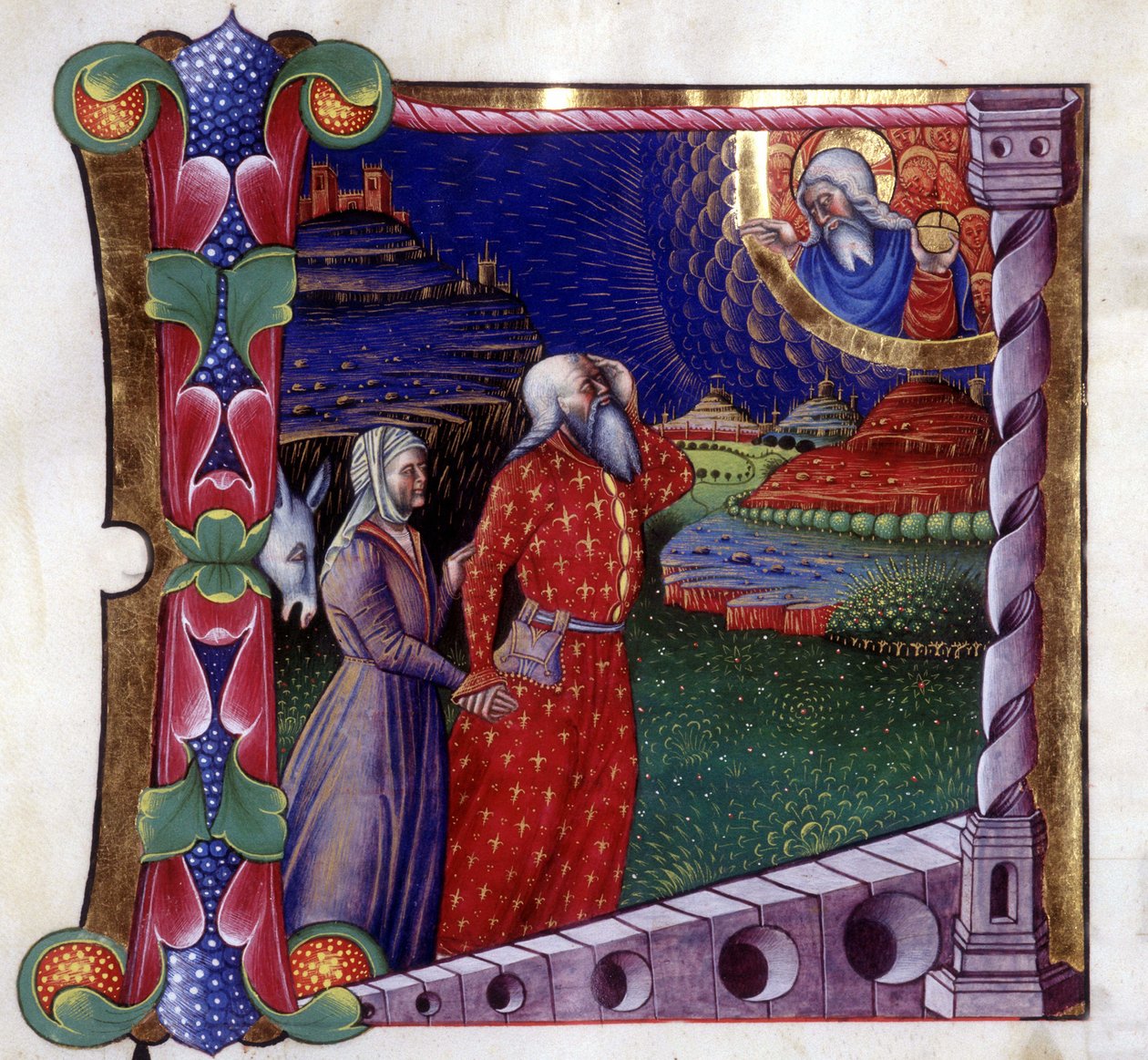 Oběť Noeho. Antifonář z 15. století. Biblioteca de Lodi od Unknown artist