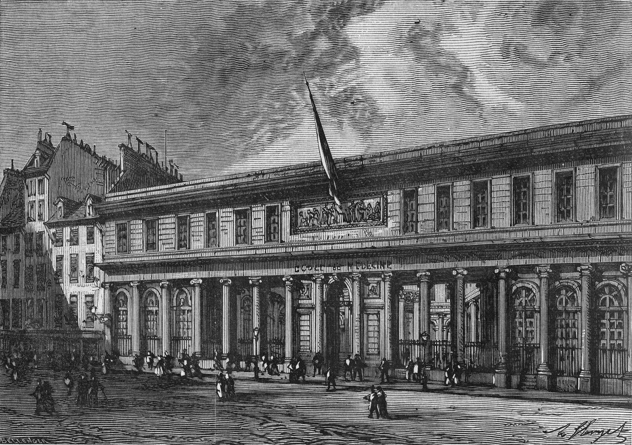 Lékařská fakulta v Paříži vytvořená v roce 1768 architektem Gouinem. In “Album de la Science””, Éditions Jouvet od Unknown artist