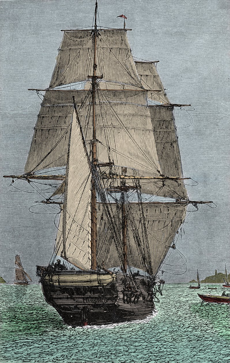 Loď „Beagle“ (expedice, které se Darwin účastnil jako přírodovědec od Unknown artist