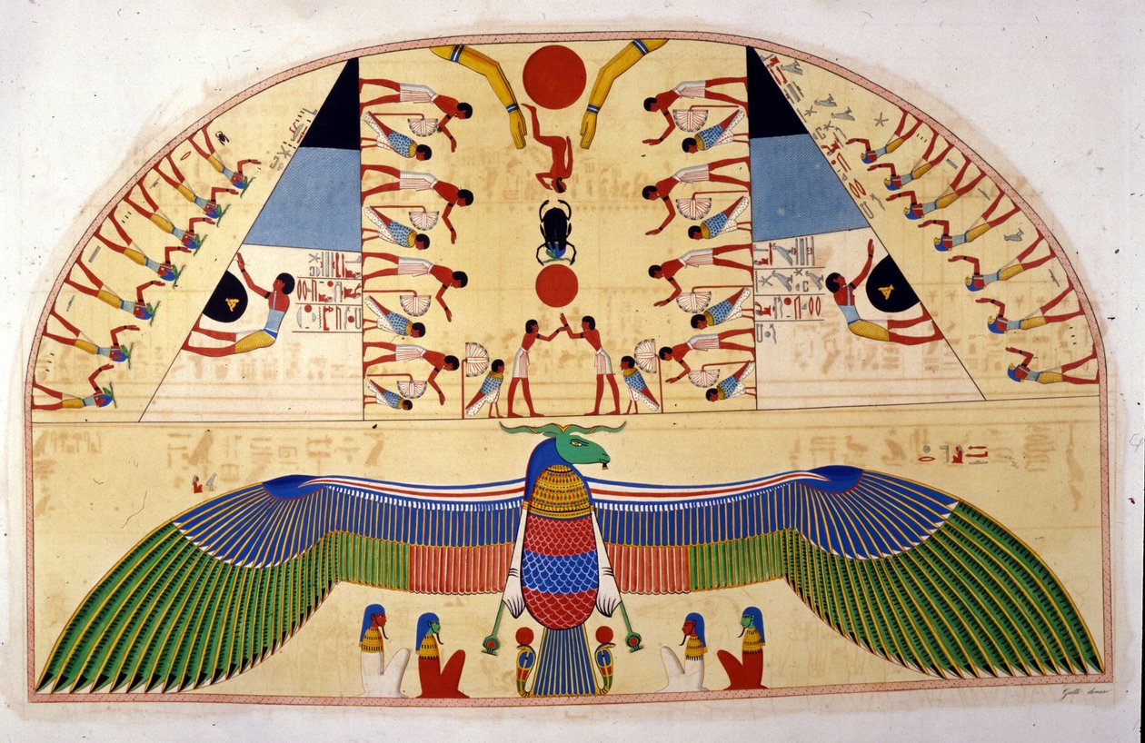 Duch Chnuphis - v “”Památkách Egypta a Horní Núbie”” od Ippolita Roselliniho (Rossellini). od Unknown artist
