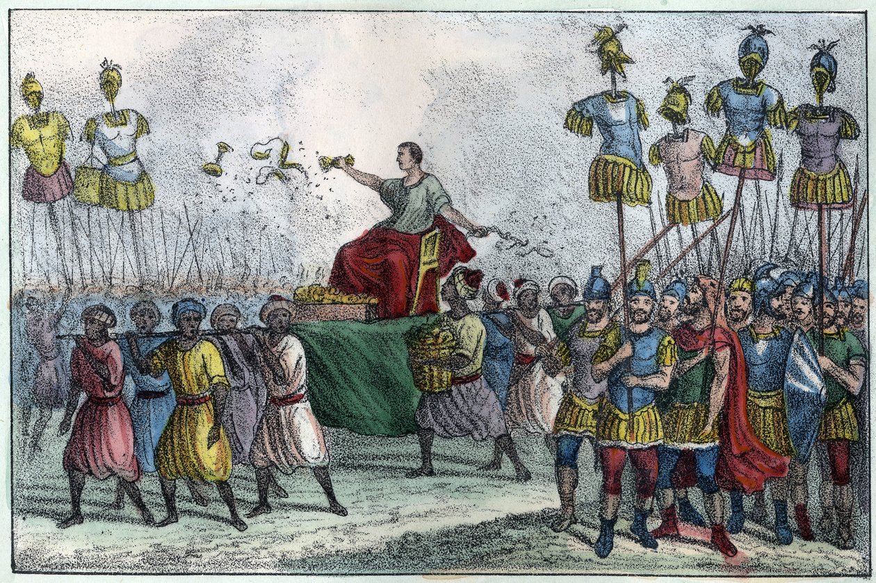 Triumf Bélisaire (Belisarius) (v. 505-565), byzantského generála. Přebírá severní Afriku od Vandalů v 533-534.in” L