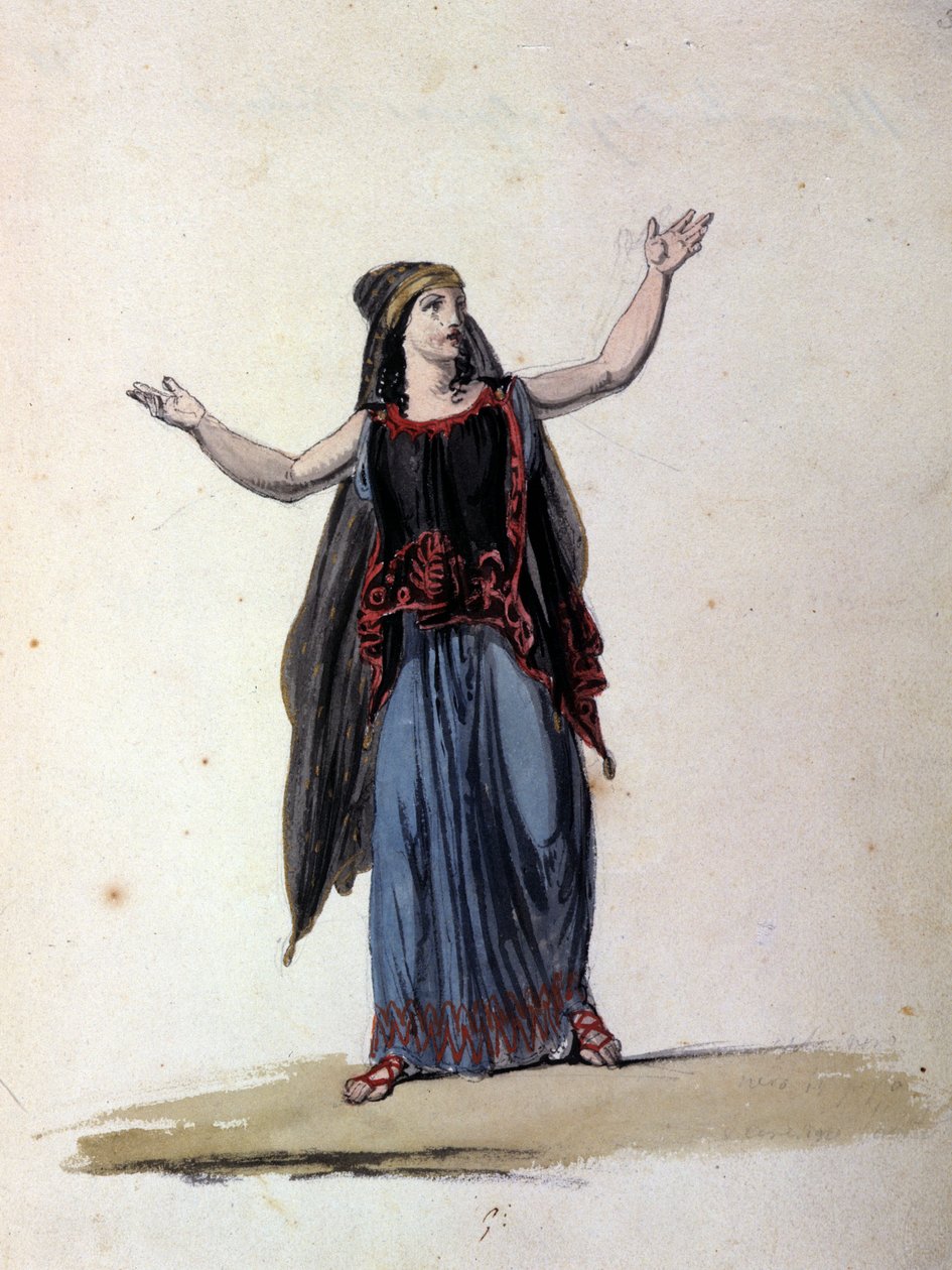 Čarodějnice Medea po cyklu Argonautů. Kresba 19. století. od Unknown artist