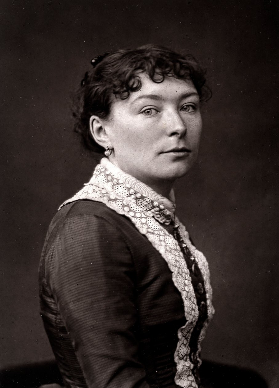 Umělkyně Virginie-Elodie Demont-Breton vylíčená u příležitosti pařížského salonu v roce 1883 od Unknown