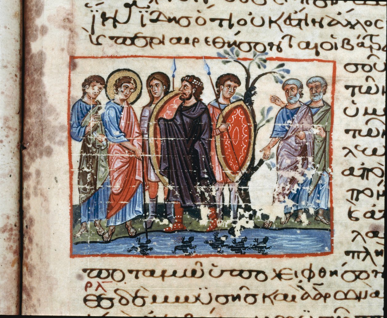 Rány Egypta: invaze miniatury žab z „“Codex de l