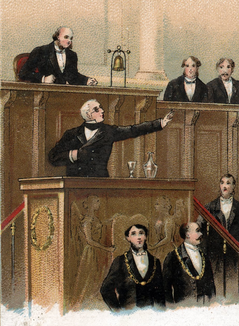 Zbývá pouze jedna chyba, když byl Adolphe Thiers (1797-1877) zavázán zákonodárnému orgánu předpovídajícímu události roku 1870, 3. května 1866 (Adolphe Thiers hovořící na zasedací síni sboru lÃ od Unknown artist