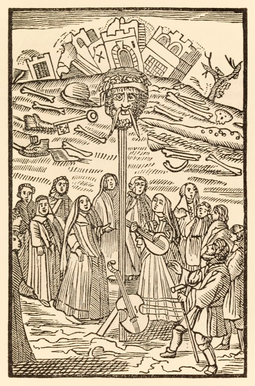 Hrad Tho Doubting bude zbořen a Giant Despair ztratil hlavu z filmu The Pilgrims Progress From This World, To That Who Is To Come John Bunyan (1628-1688) Christiana a Mercy hrají mu od Unknown