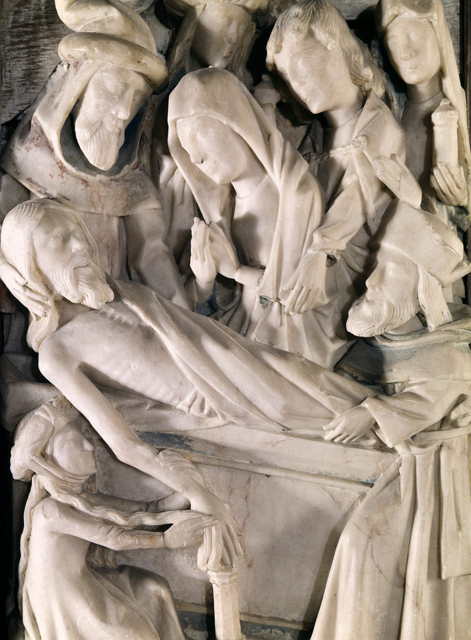 Hrob Krista, detaily oltářního obrazu Saint-Riquier od Unknown artist