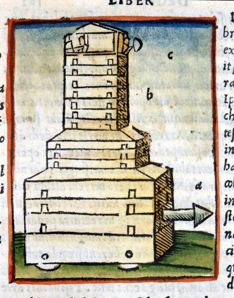 Želva, nádrž - v „“De architectura““ od Vitruvy z roku 1630 od Unknown artist