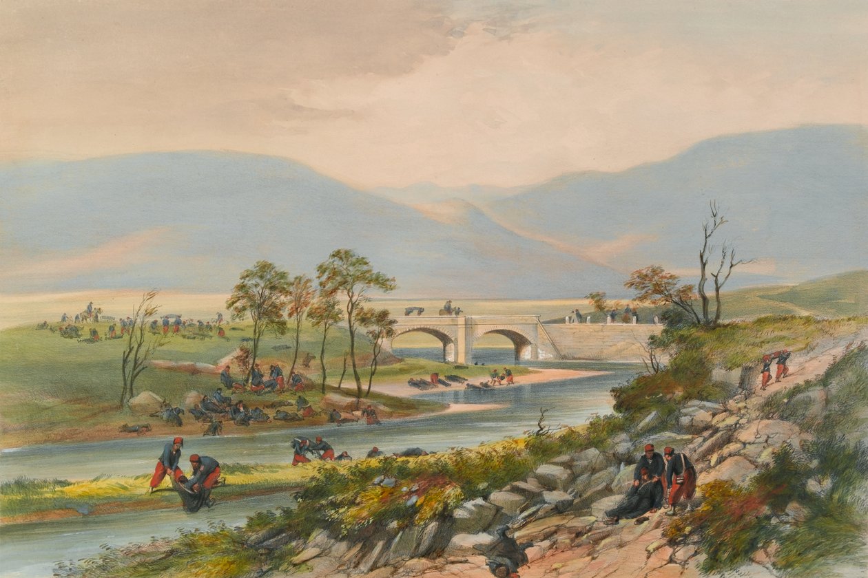 „Most Traktir po bitvě u Černaye“, 1855 od Unknown
