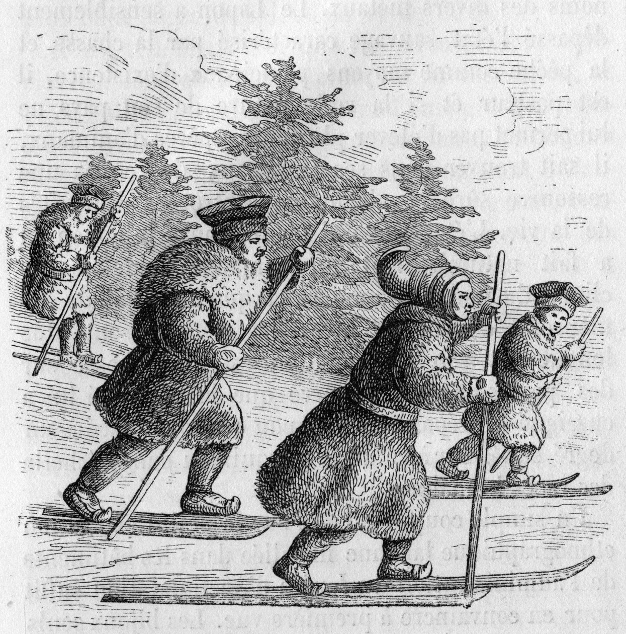 Doprava v Laponsku: Klíny a jejich brusle. od Unknown artist