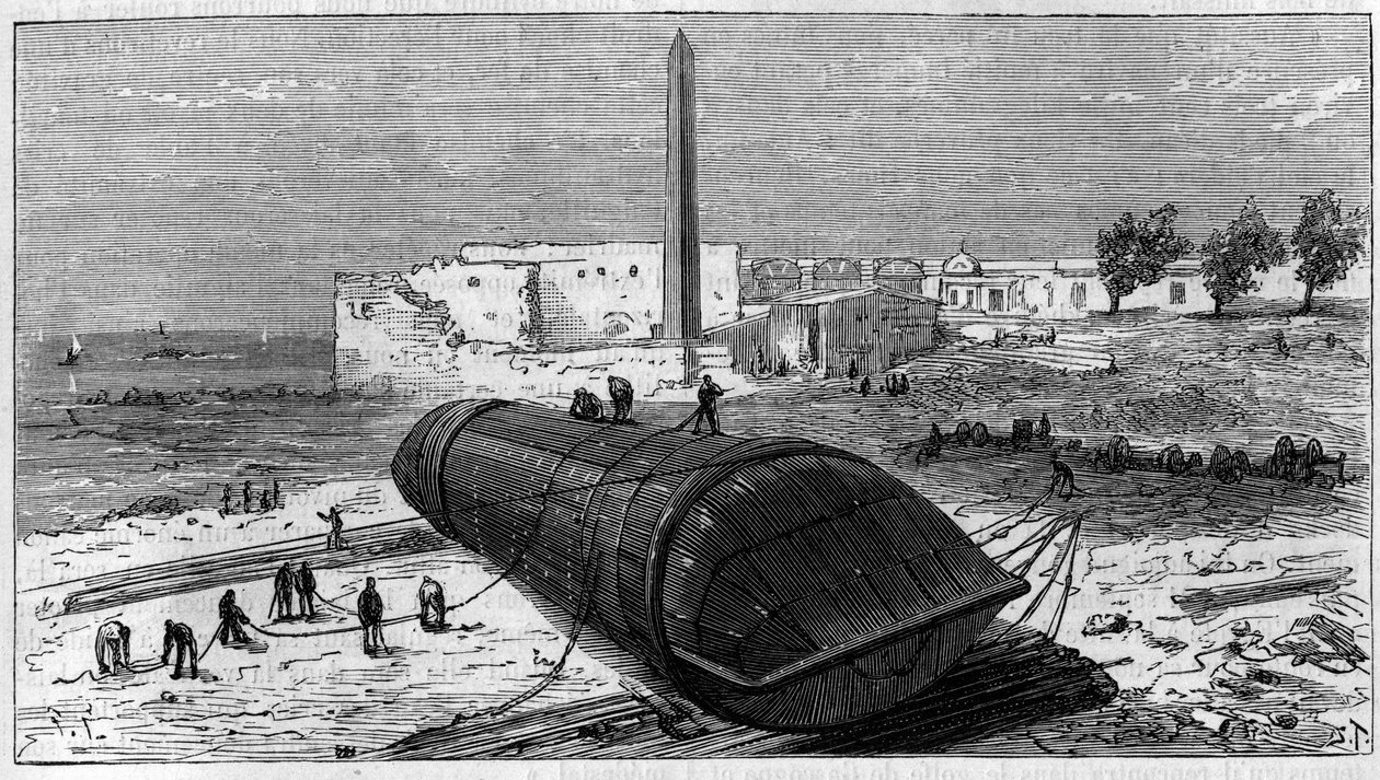 Převoz obelisku známého jako „Aiguille de Cleopatre“ z Egypta do Anglie od Unknown artist