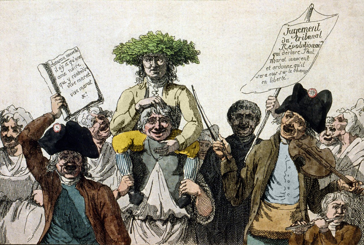 Triumf Maratu. Rytina 19. století od Unknown artist