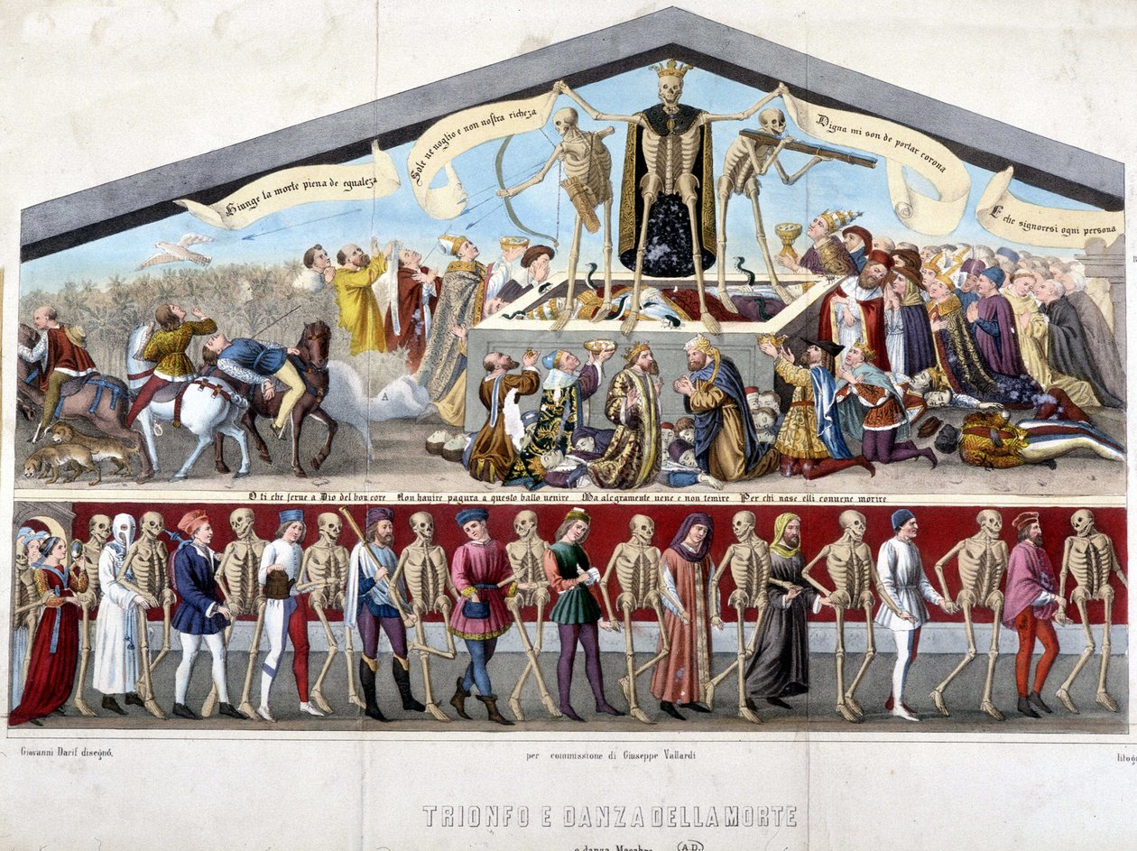 Triumf smrti a děsivý tanec od Unknown artist