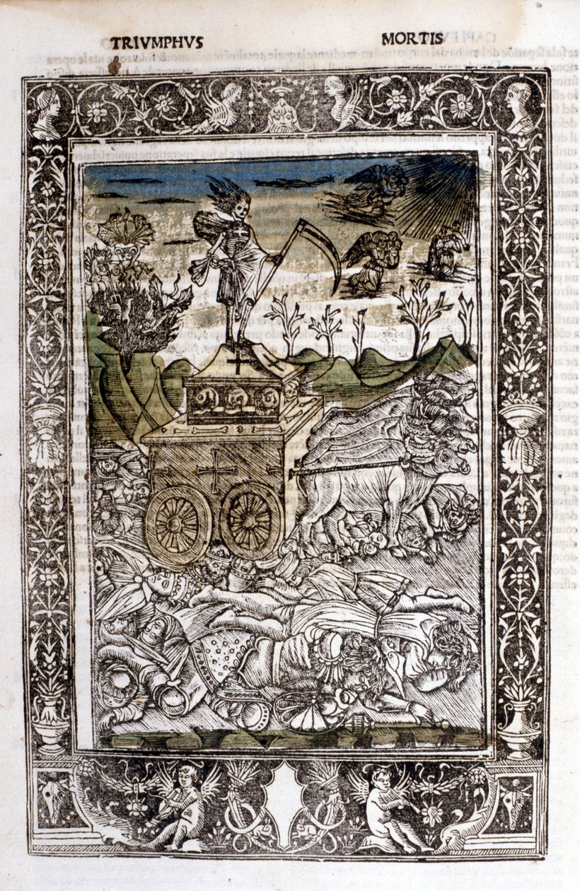 Triumf smrti Francesca Petrarcy (Petrarch). Rukopis 15. století. od Unknown artist