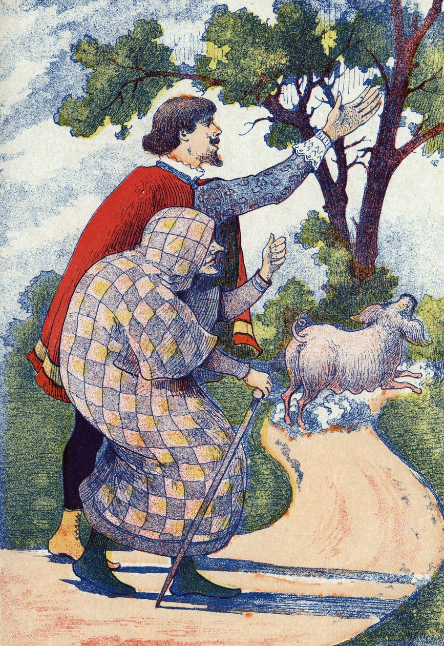 Pstruh se změnil na prasnici. Anonymní ilustrace k pohádce „L