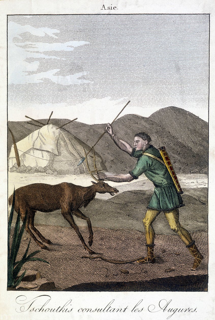 Tschutkis muž konzultuje auspures (Asie). od Unknown artist