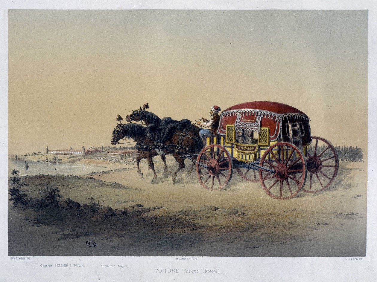Turecký kočár - 19. století, A.D od Unknown artist