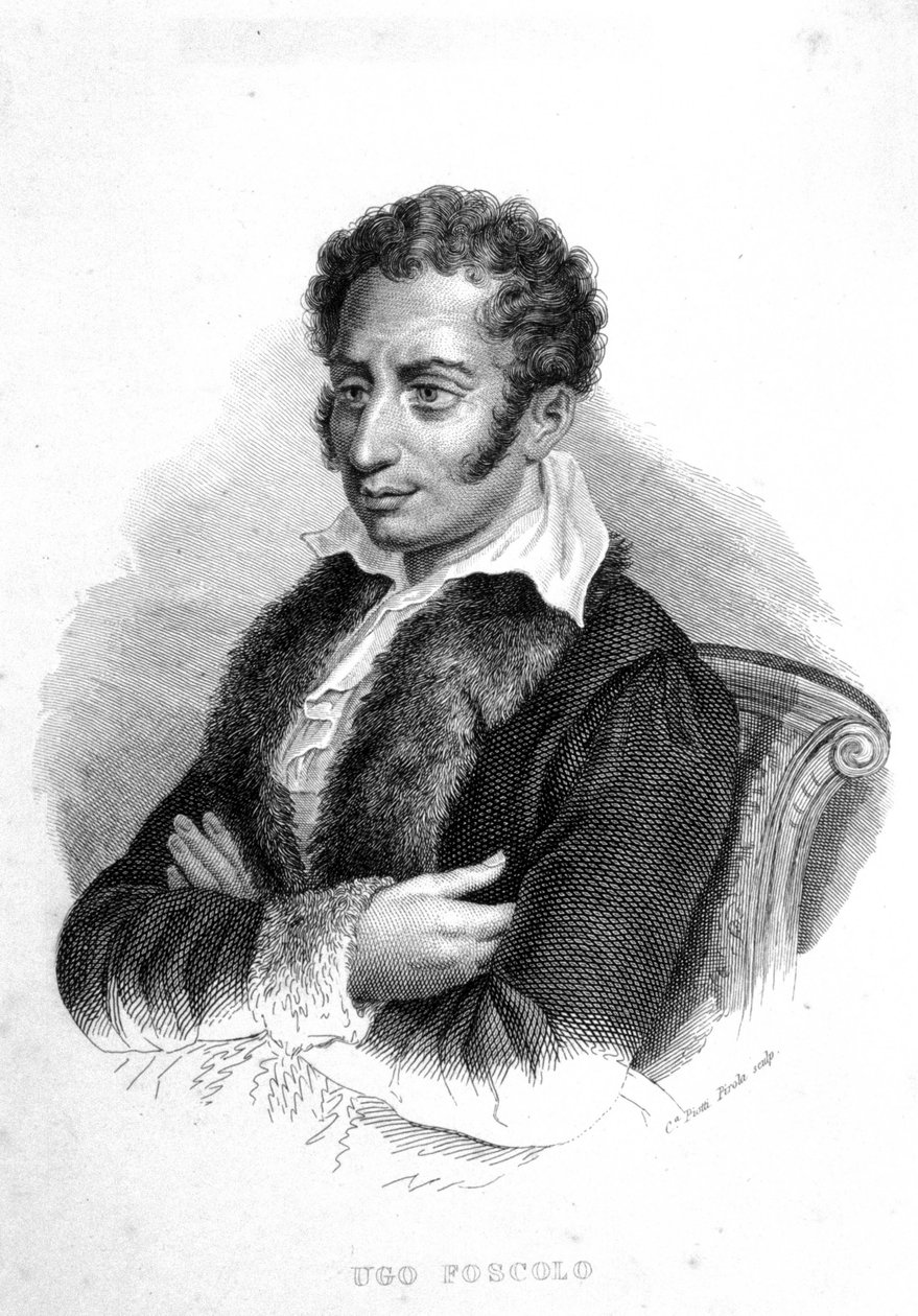 Ugo Foscolo (1778 - 1827), italský básník a prozaik od Unknown artist