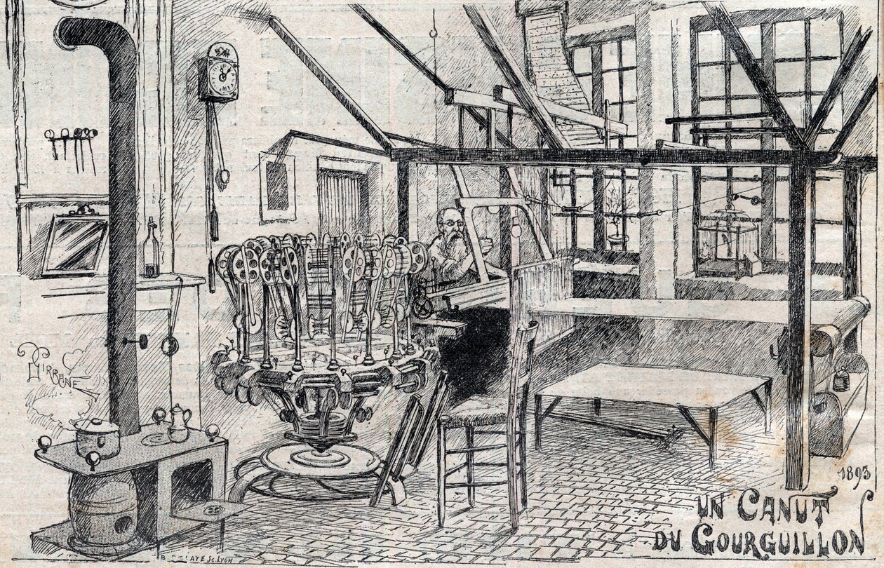 Canut z Gourguillonu (Lyon) v roce 1893 - rytina v „Le Progres illustrious““ z roku 1895 od Unknown artist