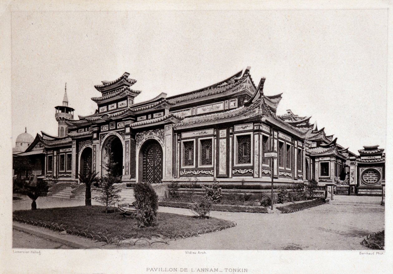 Univerzální výstava v Paříži 1889 - Pavilon Annam, Tonkin. od Unknown artist