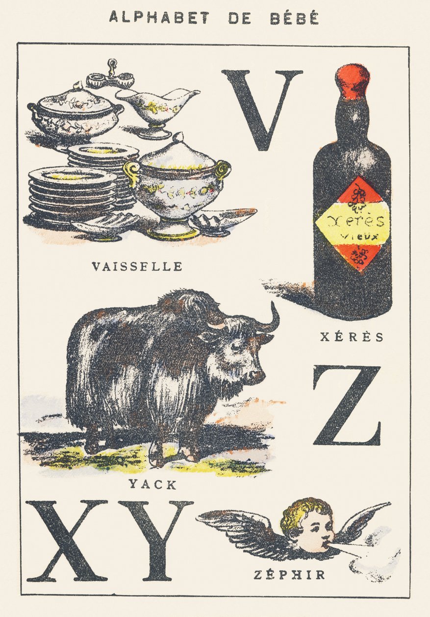V X Y Z: nádobí, xeres, yak, zephir od Unknown artist