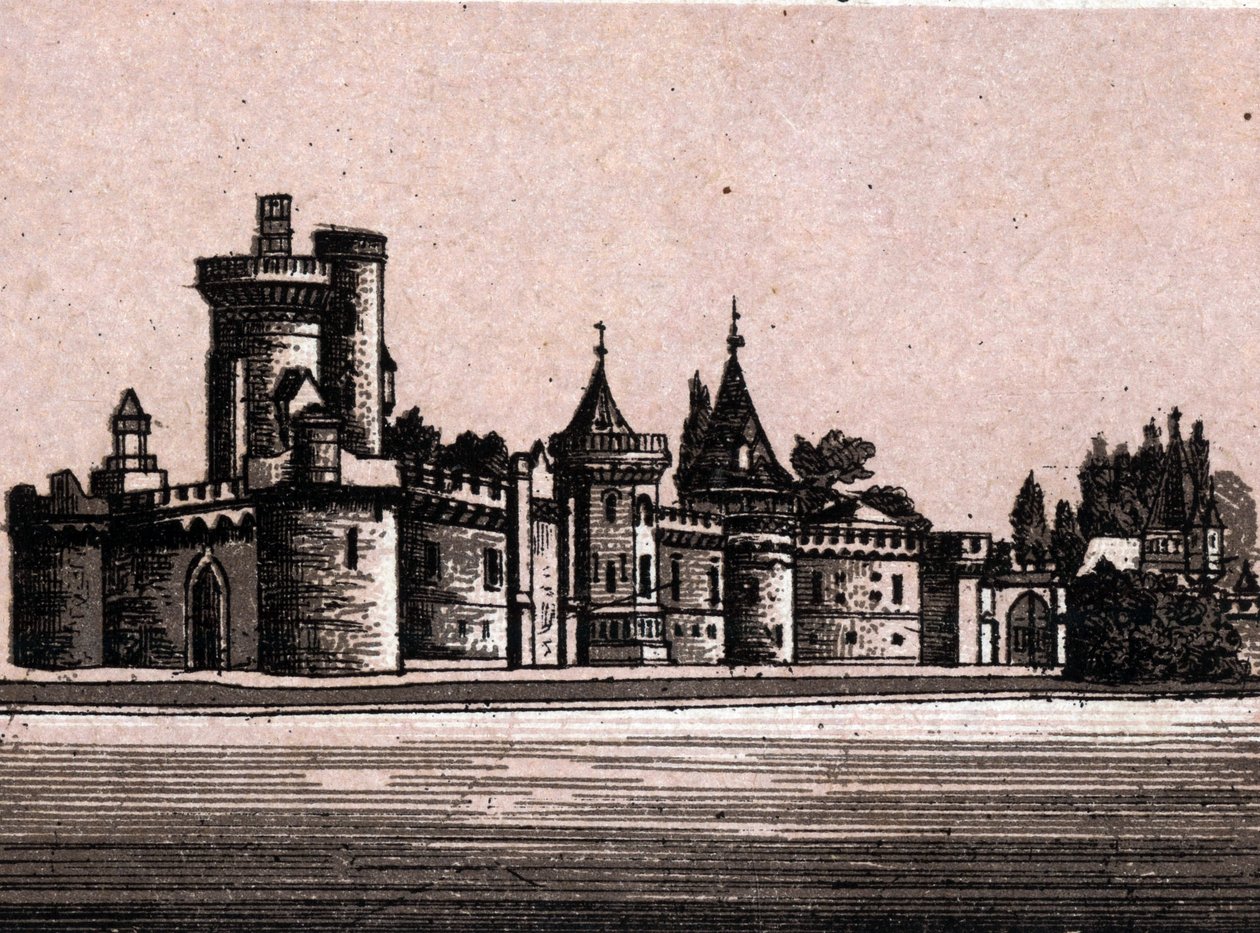 Vídeň, Rakousko: pohled na hrad Laxenburg (hrad Laxenburgh ve Vídni). v „“ Svět ilustruje 168 pohledů““ Nedatováno (konec 19. století) od Unknown artist